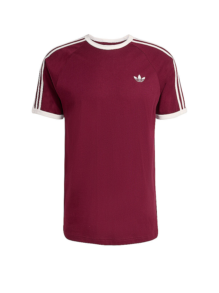 Adidas Originals T-shirt à Manches Courtes 3 Stripes Maroon / Off White L Homme